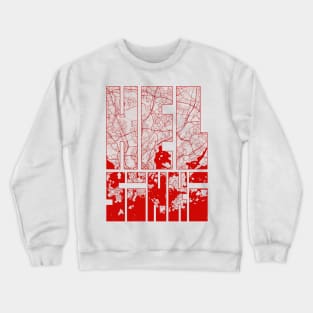 Helsinki, Finland City Map Typography - Oriental Crewneck Sweatshirt